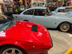 Harrington Sunbeam Alpine and Ferrari Dino 308 GT4 Arrive at Gilbert’s Motor Museum
